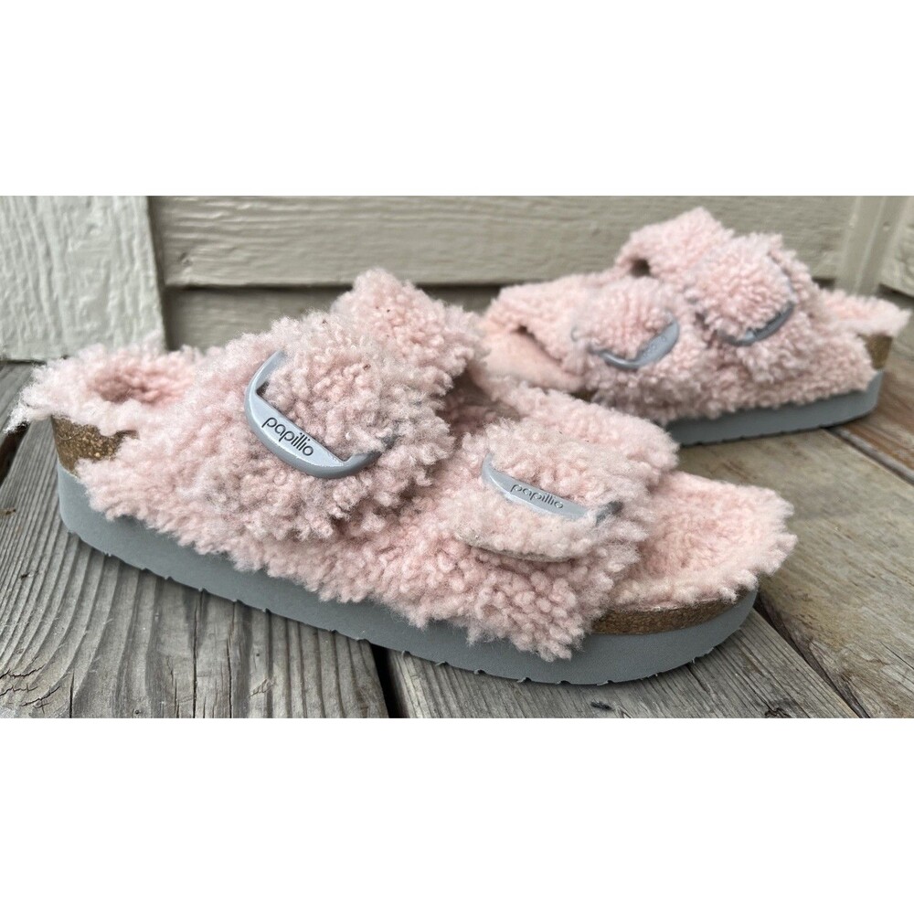 Papillio Birkenstock Arizona Big Buckle Women's 39 US 8 Shearling Slide Sandals